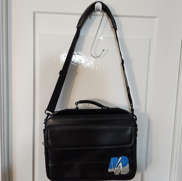 LEATHER LAPTOP BAG BLACK - Picture 3 of 13